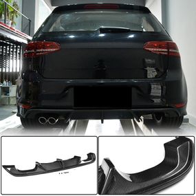 Дифузор заднього бампера (для R/R-Line HB 2012-2017, Карбон) для Volkswagen Golf 7/E-Golf рр