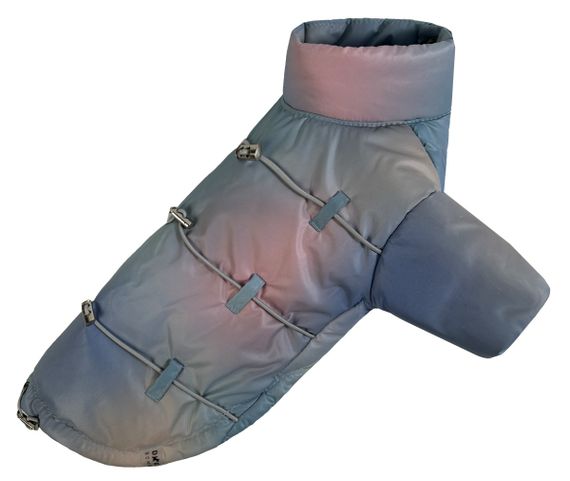 Куртка з фіксаторами тайдай блакитна K-83