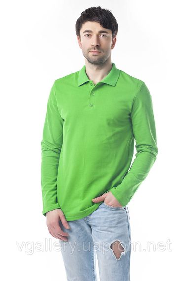 Футболка ПОЛО  чоловіча з довгим рукавом -  МІКРОЛАКОСТА
