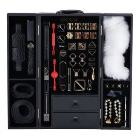 БДСМ-набор LOCKINK All-in-1 BDSM Play Kit Crocodile Leather Черный