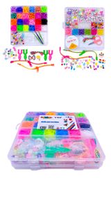 Набір гумок для плетіння браслетів Loom Bands 1500 шт 2 яруси кейс з бісером намистинами та аксесуарами