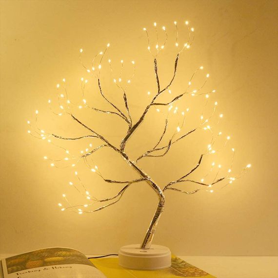 Настольный cветильник DIY Auelife 108 Led дерево гирлянда Бонсай Auelife Теплый свет | Зображення 5