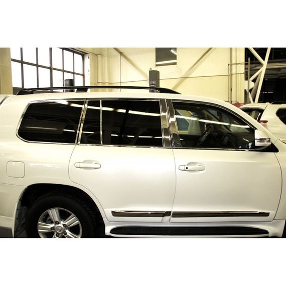 Повна окантовка вікон і на стійки (нерж) для Toyota Land Cruiser 200 | Зображення 2