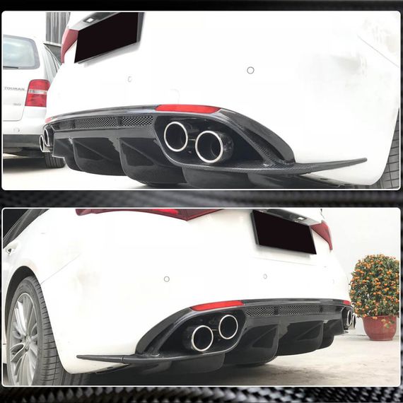 Дифузор заднього бампера V1 (для Base, Карбон) для Alfa Romeo Giulia 2016-2022 рр | Зображення 2