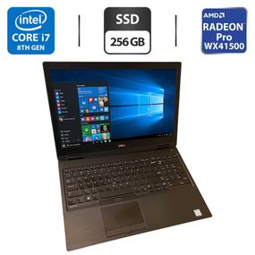 Мобільна робоча станція Dell Precision 7530 / 15.6" (1920x1080) IPS / Intel Core i7-8750H (6 (12) ядер по 2.2 - 4.1 GHz) / 16 GB DDR4 / 256 GB SSD / AMD Radeon Pro WX 4150, 4 GB GDDR5, 128-bit / WebCam б/в