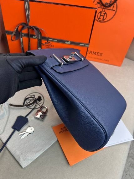 Месенджер синій Hermes Hac a Dos PM Blue c884 | Зображення 5