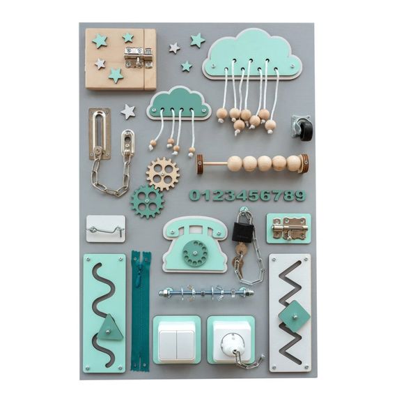 Розвиваюча іграшка Бізіборд TG100005, 60х40 см, Бірюза