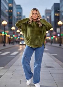 Худи женское зимнее "Турецкая сказка" Sofia Н-260 Хаки, 50/52