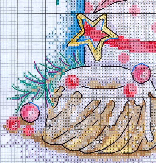 Набір для вишивання хрестиком за нанесеною на канву схемою "Christmas safflower". AIDA 14CT printed, 32*36 см | Зображення 3
