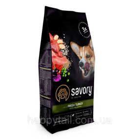 Корм Savory All Breed Sterilised для стерилізованих собак (індичка), холістик, 1 кг