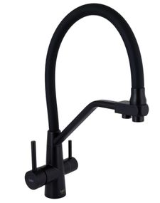 Змішувач для кухні Lidz Aria 020F3 з гнучким виливом з підключенням для питної води LDARI020F3BLA39212