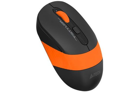 Миша бездротова A4Tech Fstyler FG10 (Orange),  USB, колір чорний+помаранчевий | Зображення 2