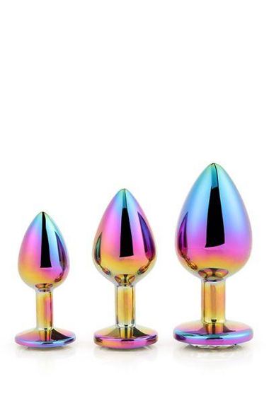 Набір райдужних анальних пробок GLEAMING LOVE MULTICOLOUR PLUG SET Sex Aura | Зображення 4