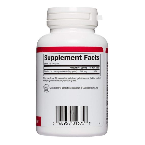 Селен Natural Factors SelenoExcell, Selenium 200 mcg 90 Caps | Зображення 1