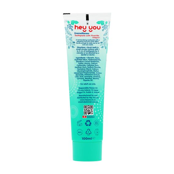 Ремінералізуюча зубна паста Hey You Enamel Renew Toothpaste, 100 мл | Зображення 1