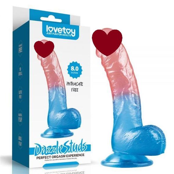 Фаллоимитатор с крупной головкой 8'' Dazzle Studs sexstyle