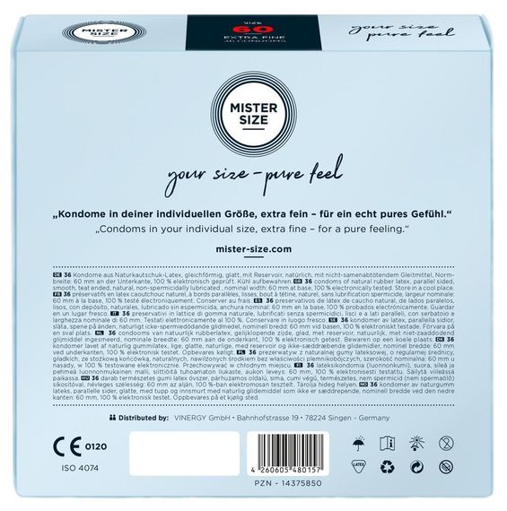 Презервативи Mister Size 60mm pack of 36 sexstyle | Зображення 1