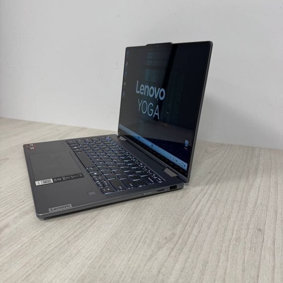 Ультрабук-трансформер Lenovo Yoga 7 14AHP9 / 14" (1920x1200) IPS Touch / AMD Ryzen 5 8640HS (6 (12) ядер по 3.5 - 4.9 GHz) / 8 GB DDR5 / 256 GB SSD NVMe / AMD Radeon 760M Graphics / WebCam б/у | Зображення 8