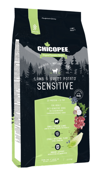 Сухой корм Chicopee (Чикопи) HNL Sensitive Lamb & Sweet potato 2 кг для собак с чуствительным пищеварением