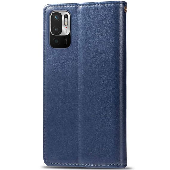 Шкіряний чохол-книжка GETMAN Gallant (PU) для Xiaomi Redmi Note 10 5G / Poco M3 Pro Синій | Зображення 1