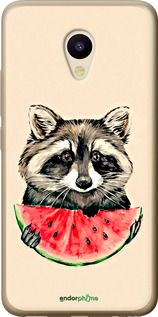 Чохол на Meizu M5 Єнотик з кавуном "4605t-420-2448"