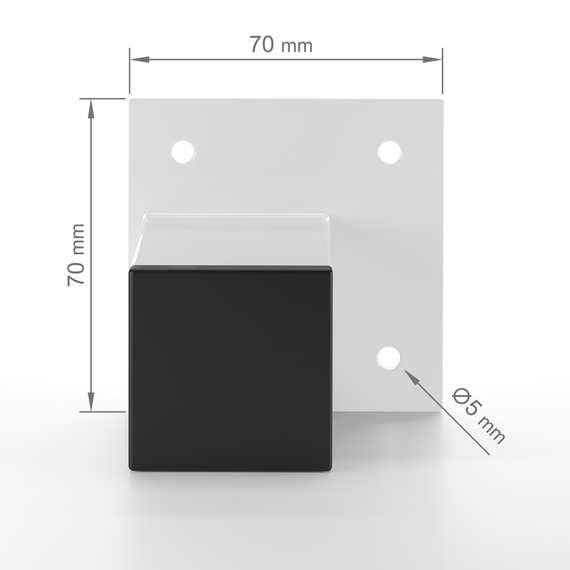 Ножка из металла (1302) H=100mm Белый | Зображення 4