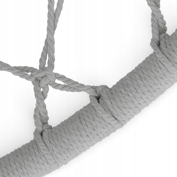 Крісло-гойдалка 4FIZJO Boho Dream 80 см підвісна, плетена Grey (P-5905973404525) | Зображення 3