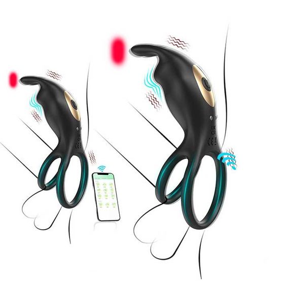 Смарт виброкольцо на пенис и мошонку Love Spouse "Rabbit" | Зображення 1