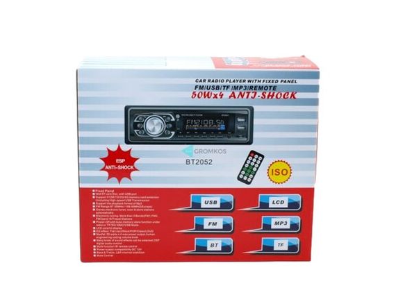 Автомагнитола BT 2052 Mp3 FM 1 DIN 50.0 Вт черный (BT 2052_524) | Зображення 2