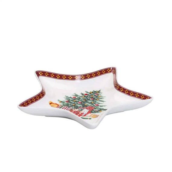 Блюдо сервировочное в форме звезды 25×21 см новогоднее HP-SD-2 | Зображення 2