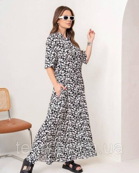 Плаття для жінок колір чорний/білий розмір XL FI_008257 | Зображення 1