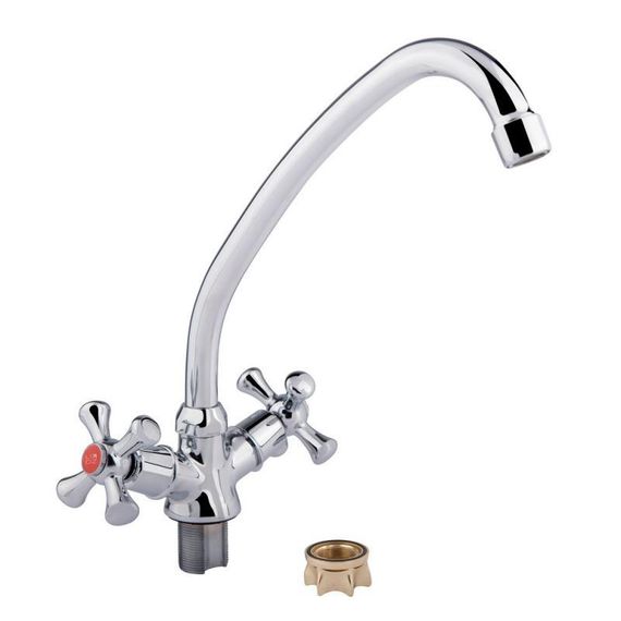 Смеситель для кухни Lidz Lamb 271F двухвентильный LDLAM271FCRM21889 Chrome | Зображення 2