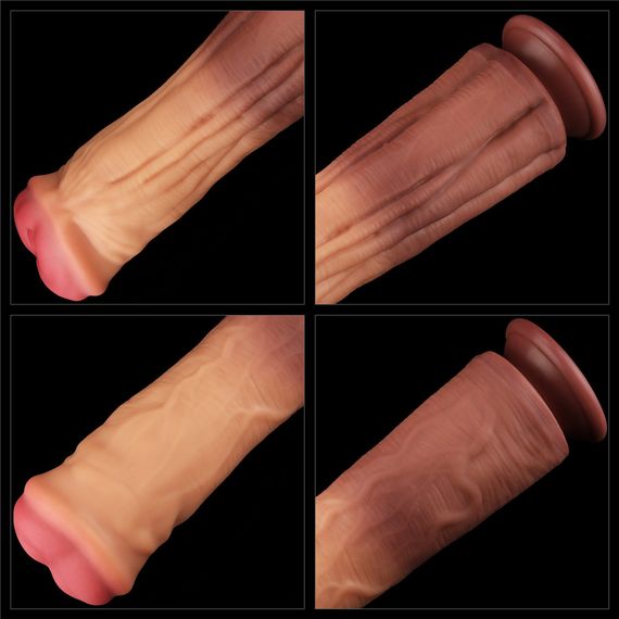 Фаллоимитатор - Dual-Layered Silicone Cock 12" Brown Sex Aura | Зображення 5