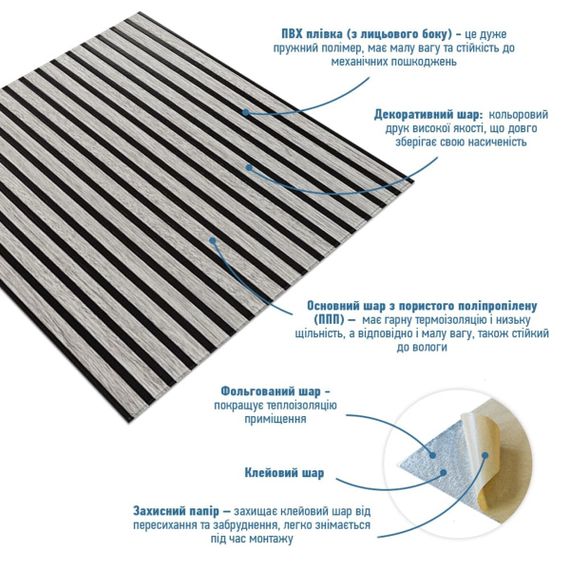 Панель-рейка 680х670х5мм Срібно-чорний SW-00002532 | Зображення 1