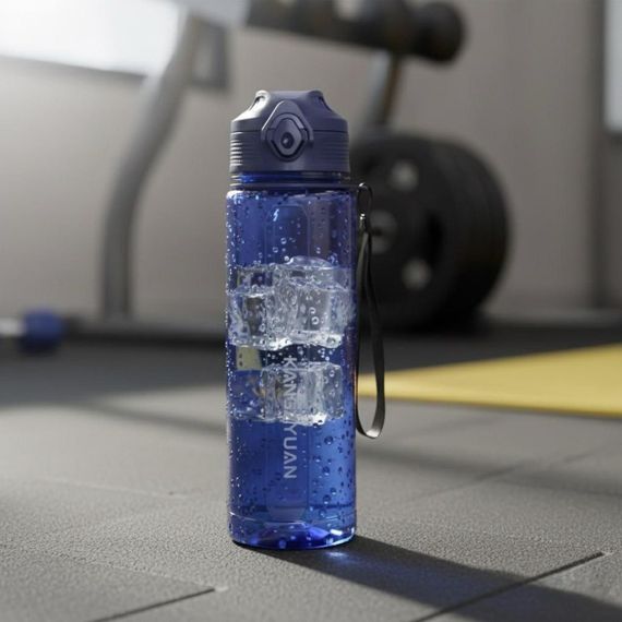 Бутылка KANGZYUAN 500 мл - Синяя Tritan BPA-free, ударопрочная, спортивная с герметичной крышкой | Зображення 6