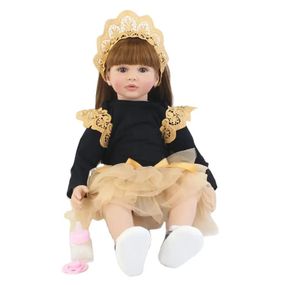 Силіконова Колекційна Лялька Реборн Reborn Дівчинка Домініка ( Вінілова Лялька ) Висота 60 см