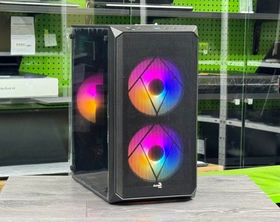Ігровий ПК AeroСool CS-107-A-BK-v2 Tower / AMD Ryzen 5 5500 (6 (12) ядер по 3.6 - 4.2 GHz) / 16 GB DDR4 / 480 GB SSD / nVidia GeForce GTX 1660 Super, 6 GB GDDR6, 192-bit / 600W б/в | Зображення 1
