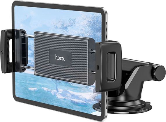 Автомобильный держатель Hoco CA120 для планшета и телефона – Black | Зображення 3