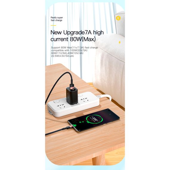Дата кабель USB 2.0 AM to USB-C 3.0m 7A black Essager (EXCT-XCC01) | Зображення 3