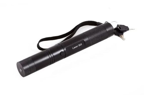 Указка laser 303 green, лазерна указка з насадками, зелений промінь EL -1167 (303) | Зображення 3