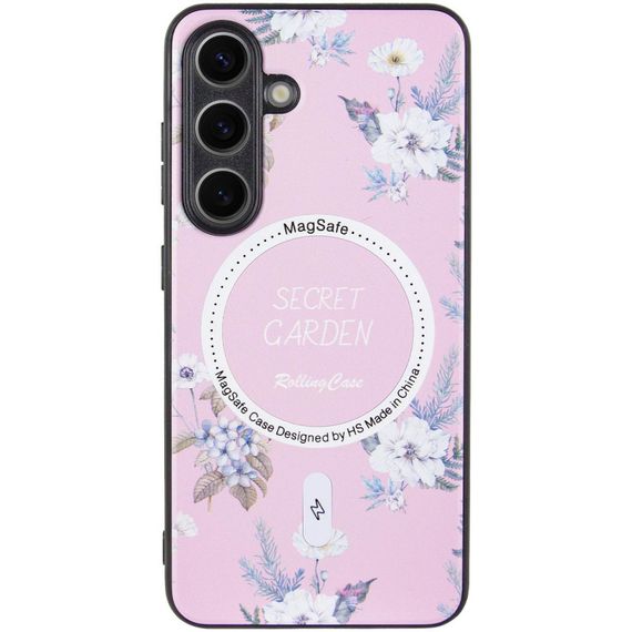 TPU+PC чохол Secret Garden with MagFit для Samsung Galaxy S24 Pink | Зображення 1