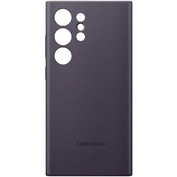 Кожаный чехол Leather Case (AAA) для Samsung Galaxy S24 Ultra Purple | Зображення 1