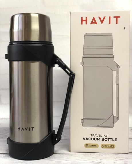 Термос 2100мл сірий Havit HV-TM002 | Зображення 1