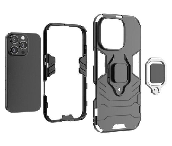 Чехол бампер Primolux Ring Armor для Apple iPhone 16 Pro Max - Black | Зображення 3