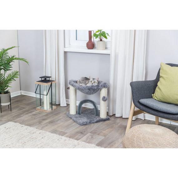 Дряпка-комплекс Trixie Baza для котів з іграшкою сизаль/плюш сіра 41х41х50 см | Зображення 6