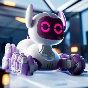 Інтерактивний вихованець робот TOOBY 4D-Y9 Білий з рожевим