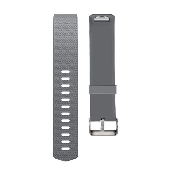 Силіконовий ремінець для фітнес браслета Fitbit Charge 2 - Grey L | Зображення 4