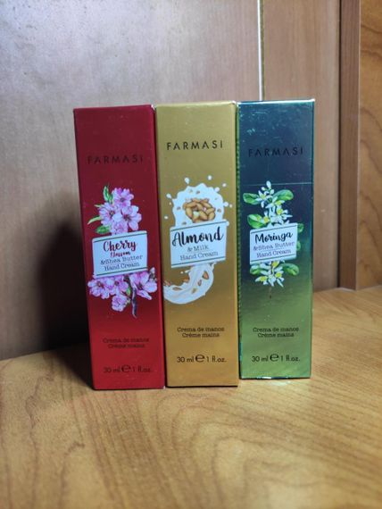 Крем для рук Farmasi (Моринга, Сакура, Мед) 3шт, 30 мл