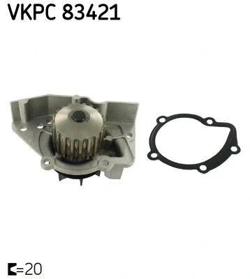 Водяной насос SUZUKI BALENO, FIAT SCUDO, PEUGEOT 306, SKF (VKPC83421) | Зображення 1
