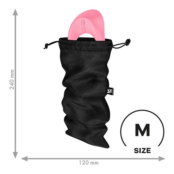 Мішечок для зберігання Treasure Bag, колір: чорний, розмір: M, Satisfyer (Німеччина) Sex Aura